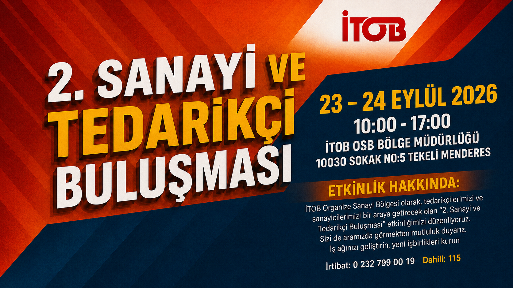 Sanayi ve Tedarikçi Buluşması – 23-24 Eylül 2026